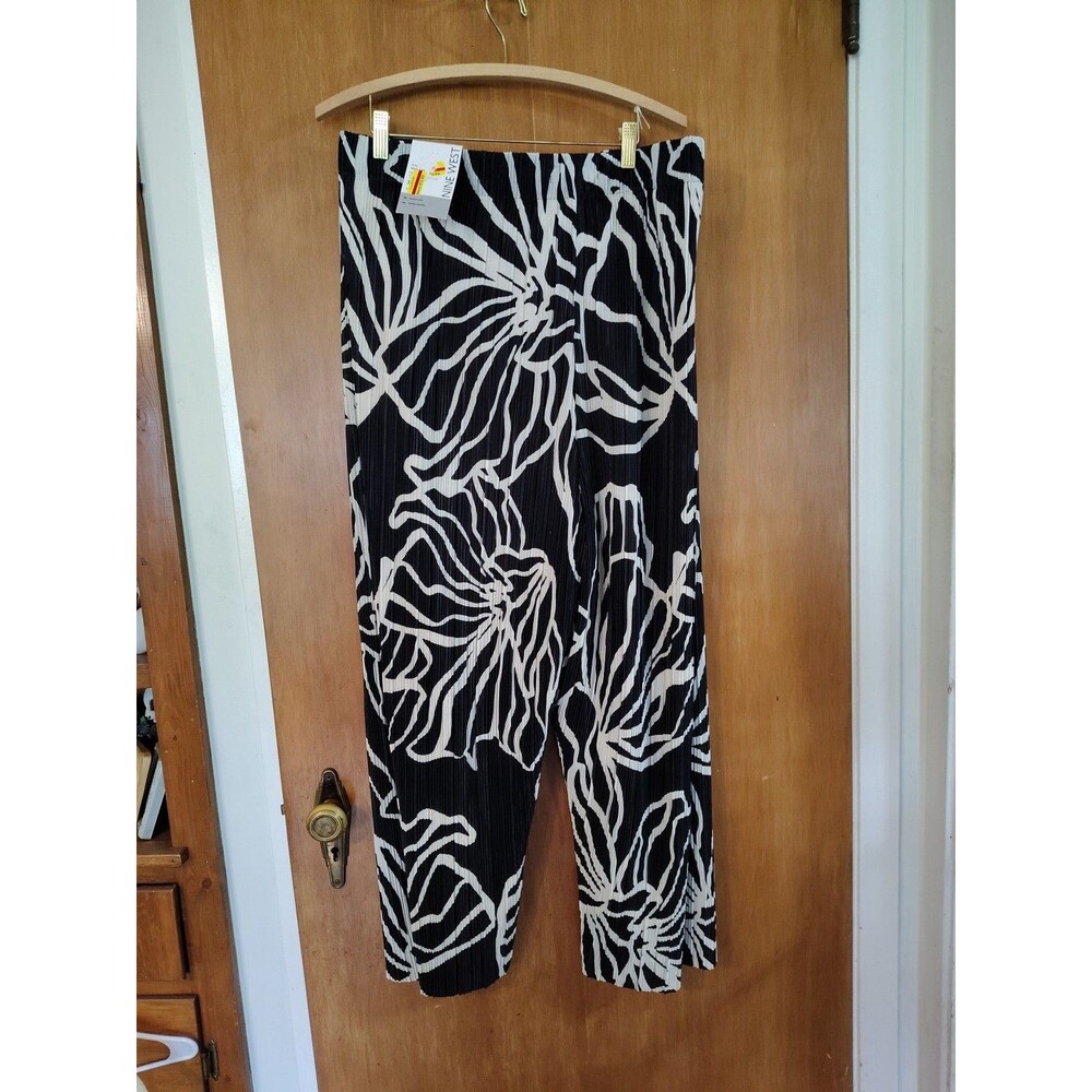new Nine West Crop Wide Leg High Rise Pants Women’s Size XXXL Floral NWT 3X